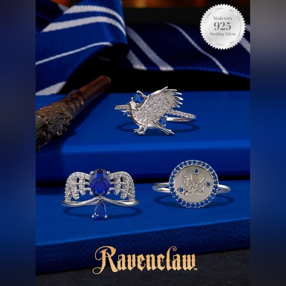 Harry Potter Hogwarts Pride Ravenclaw ring, 925 Sterling Silver - Picture 2 of 4